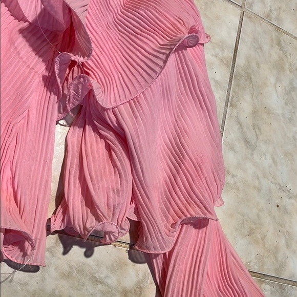 Pink Ruffled Kids Dress - Picture 4 of 5